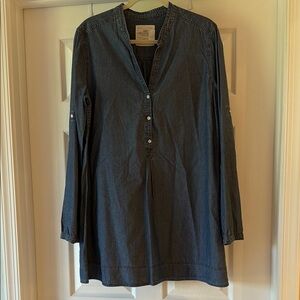 H&M Dark Blue Denim Tunic Top